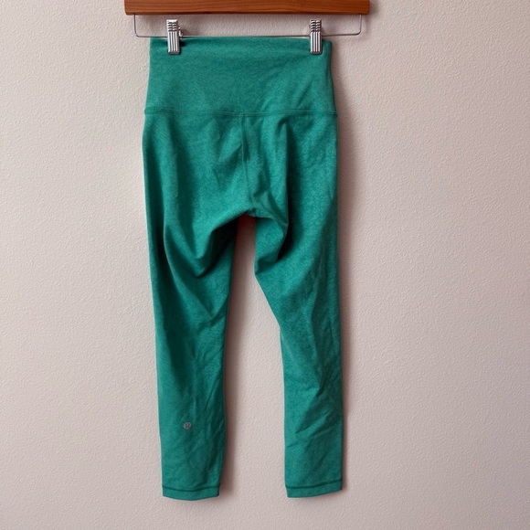NWT Lululemon Wunder Train HR Crop 23" Blaze Maldives Green Size 4 - Picture 2 of 8